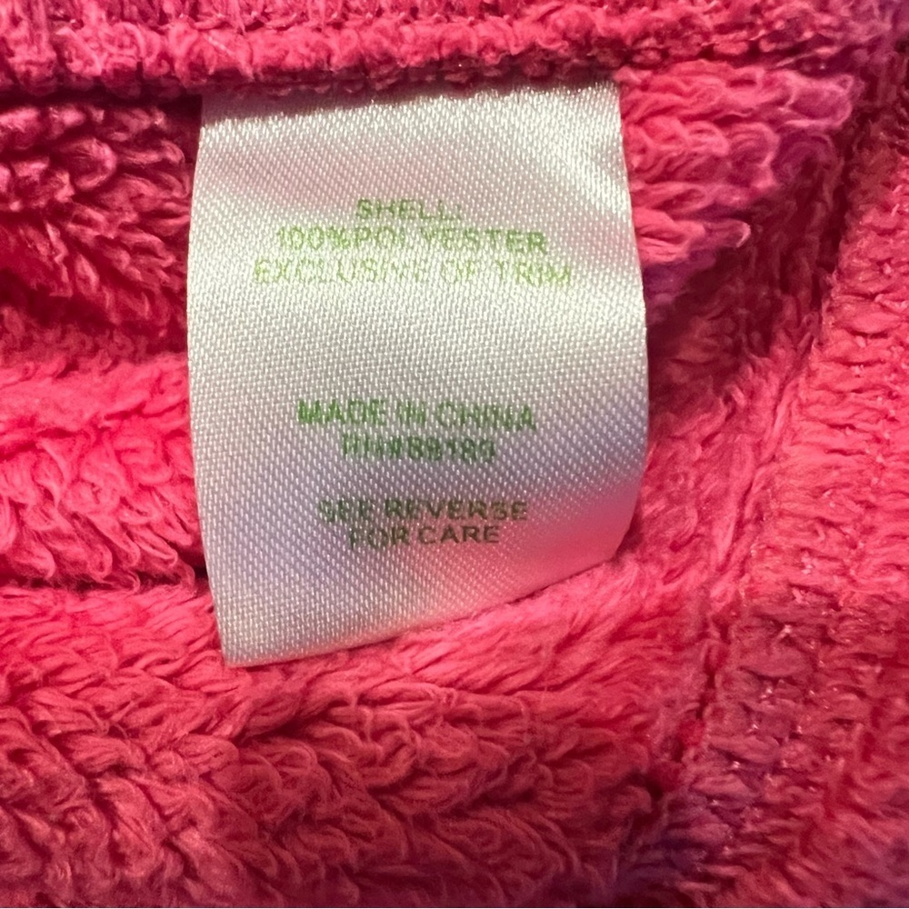 Lily Pulitzer Maddie Fleece Logo Full Zip Jacket in Hot Pink. - Picture 6 of 6